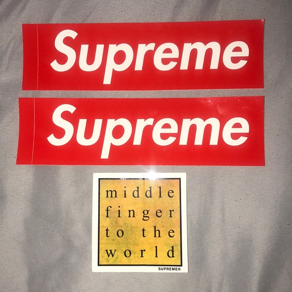 middle finger to the world supreme sticker
